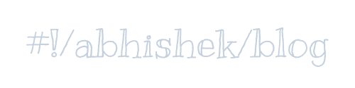 #!/abhishek/blog